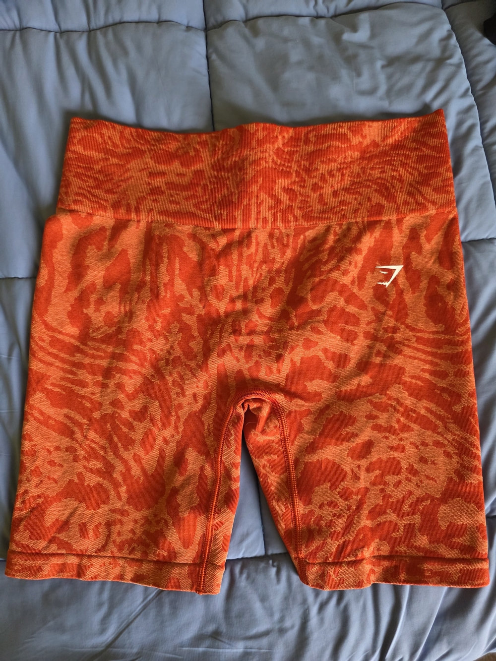 Gymshark X Whitney Simmons Adapt Animal Seamless Shorts - Orange Sorbet/Cheetah